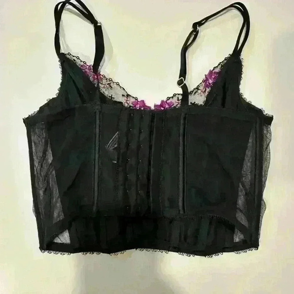 Victoria’s Secret Black and purple Bustier Size Medium - Picture 2 of 3